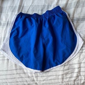 Nike Royal Blue & White Dri-Fit Athletic Shorts